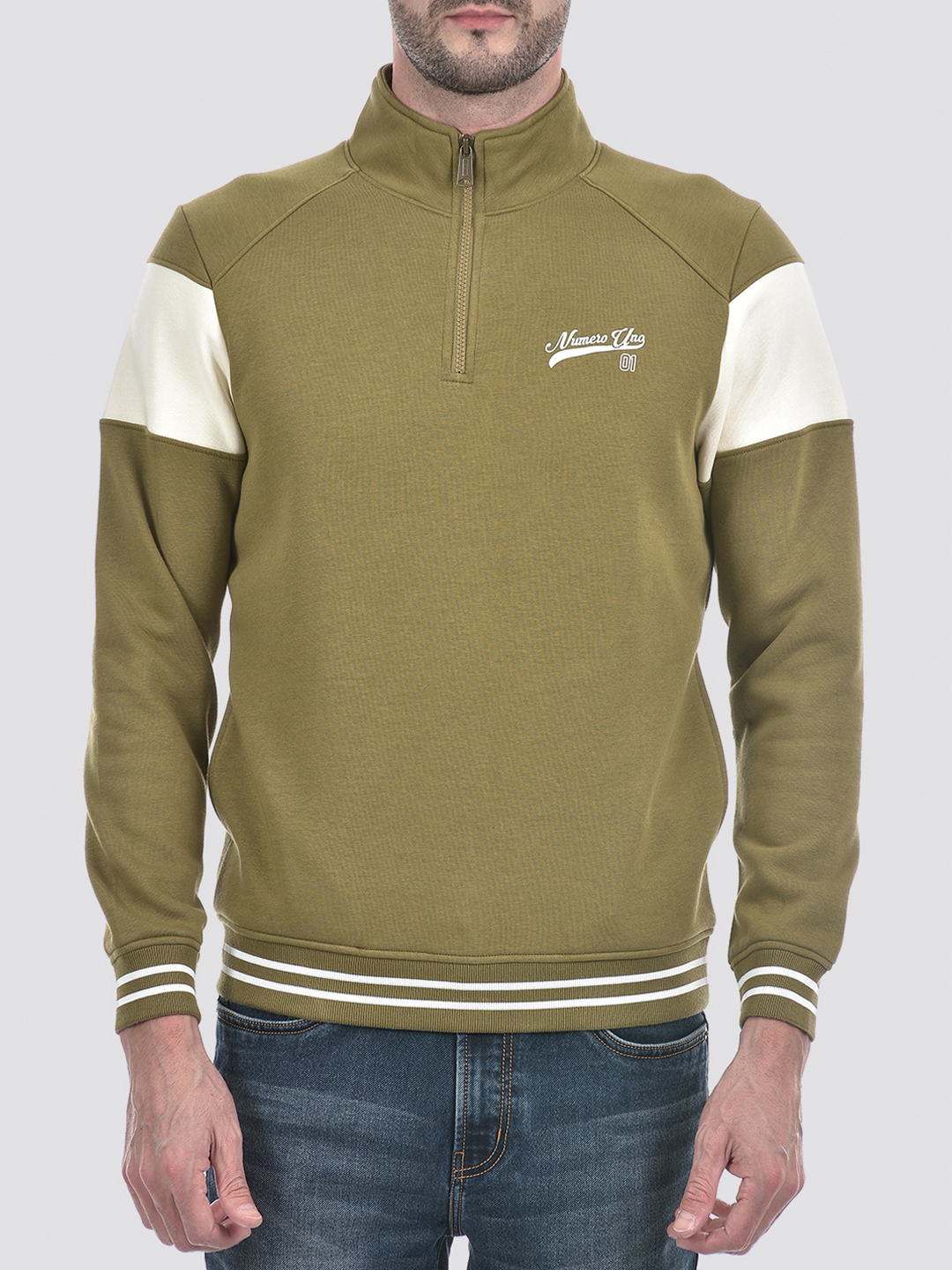 Numero Uno Men Color Block Multicolor Sweat Shirt